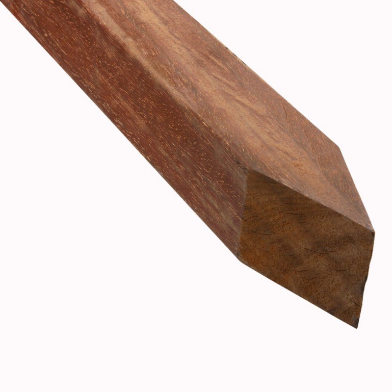 Azobe Geschaafde Paal 6 5 X 6 5 Cm Lenferink Hout Handelsonderneming